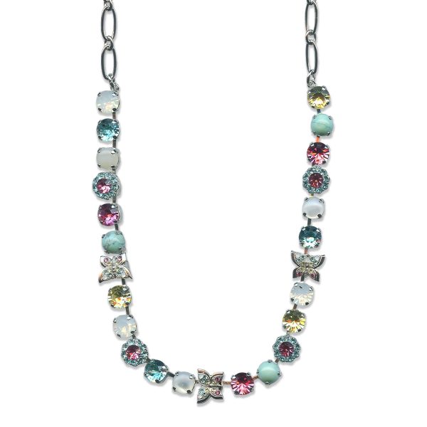 Mariana Necklace Fab Turq Mineral, Aquamarine, Rose, Jonquil, & White Opal Austrian Crystals Margarita Cocktail Hour Coll.