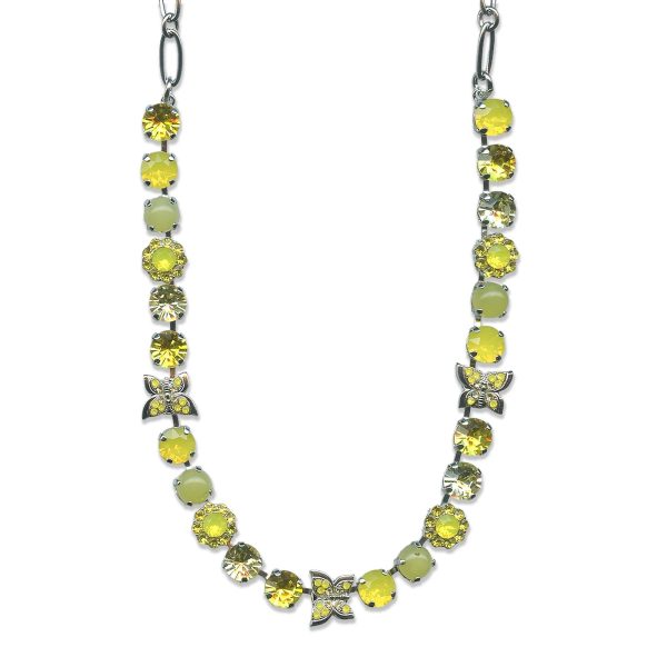 Mariana Necklace Precious Jade Olive Mineral, Yellow, & Yellow Opal Austrian Crystals My Treasures Coll.