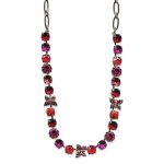 Mariana Necklace Stunning Ruby SO Mineral, Siam, & Fuchsia Austrian Crystals My Treasures Coll. - Image 3