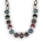 Mariana Necklace Gorgeous Silver Night, Lt Rose, & Grey Opal Austrian Crystals Madagascar Africa Coll. - Image 3