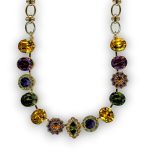Mariana Necklace Sophisticated Purple, Olivine, Dark Purple, & Yellow Austrian Crystals Holiday Lights Coll. - Image 2