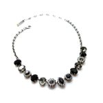 Necklace By Mariana Woman Soulful Jet Black and Smokey Gray Swarovski Crystals - Image 2