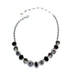 Necklace By Mariana Woman Soulful Jet Black and Smokey Gray Swarovski Crystals