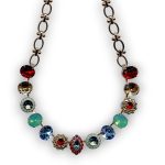 Mariana Necklace Luxurious Ruby, Golden Shadow, Pacific Opal, Indian Sapphire, & Aurum Austrian Crystals Dynasty Coll. - Image 3