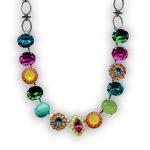 Necklace By Mariana Woman Luscious Turquoise Mineral and Multi Color Swarovski Crystals - Image 2