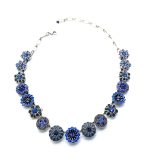 Necklace By Mariana Odyssey Coll. Gorgeous Sapphire, Montana Blue & Opal Swarovski Crystals - Image 3
