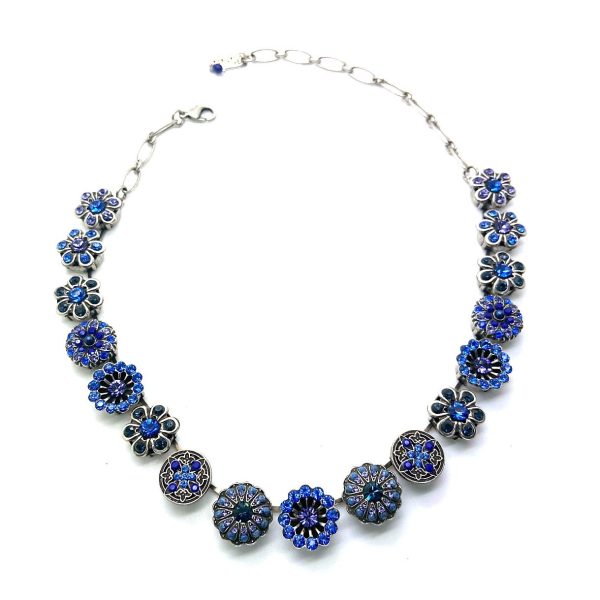 Necklace By Mariana Odyssey Coll. Gorgeous Sapphire, Montana Blue & Opal Swarovski Crystals