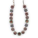 Necklace By Mariana Exquisite Siam and Green Opal Swarovski Crystals - Image 2