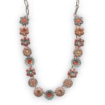 Mariana Necklace Charming Aquamarine, Hyacinth, Coral, & Turq Austrian Crystals Serengeti Africa Coll. - Image 3