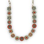 Mariana Necklace Fab Red, Aqua, & Teal  Austrian Crystals Tinsel  Winter Wonderland Coll. - Image 2