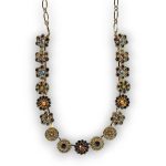 Necklace By Mariana Woman Fancy Black Diamond and Golden Swarovski Crystals - Image 2