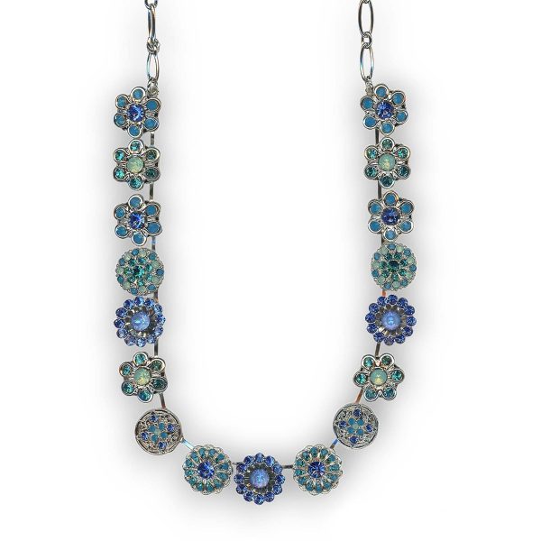 Mariana Necklace Floral Blues & Greens Austrian Crystals Serenity Joy Of Life Coll.