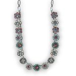 Mariana Necklace Precious Rose, Lt Turq, & White Opal Austrian Crystals Memories of Montmartre Summer 2022 Coll.
