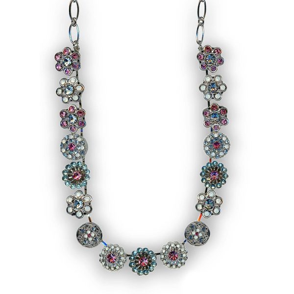 Mariana Necklace Precious Rose, Lt Turq, & White Opal Austrian Crystals Memories of Montmartre Summer 2022 Coll.