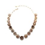 Necklace By Mariana Woman Adorable Golden Shadow and Apricot Swarovski Crystals