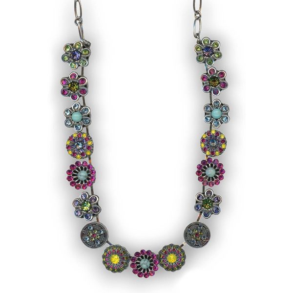 Necklace By Mariana Caribbean Life Coll. Lovely Fuchsia and Peridot Swarovski Crystals