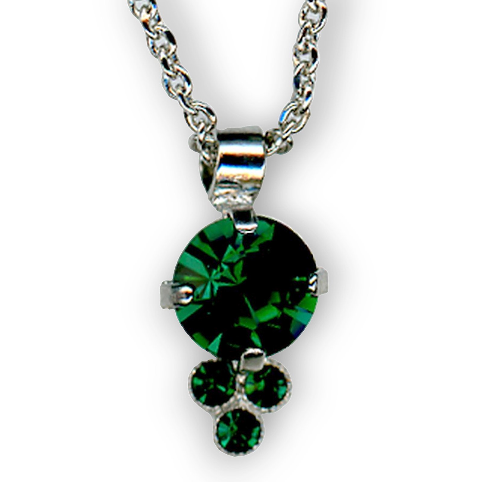 N-5010-1-205205-SP (1) Mariana Necklace Pendant Adorable Emerald Austrian Crystals My Treasures Coll. - Image 1
