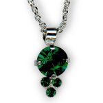 Mariana Necklace Pendant Adorable Emerald Austrian Crystals My Treasures Coll. - Image 3