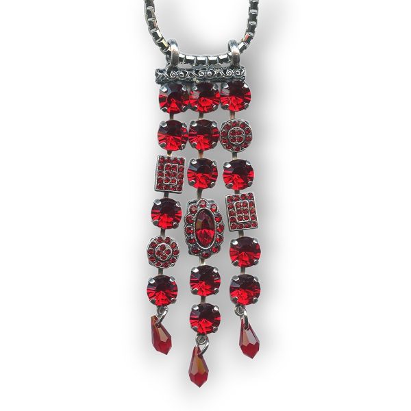 Mariana Necklace Pendant Gorgeous Siam Austrian Crystals Primrose Cocktail Hour Coll.