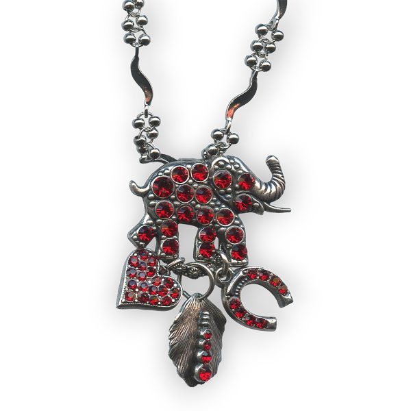 Mariana Necklace Pendant Elephant & Charms Siam Austrian Crystals Primrose Cocktail Hour Coll.