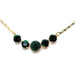 Pendant Necklace By Mariana Woman Timeless Emerald Swarovski Crystals
