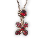 Mariana Necklace Pendant Dainty Floral Siam Austrian Crystals Primrose Cocktail Hour Coll. - Image 2