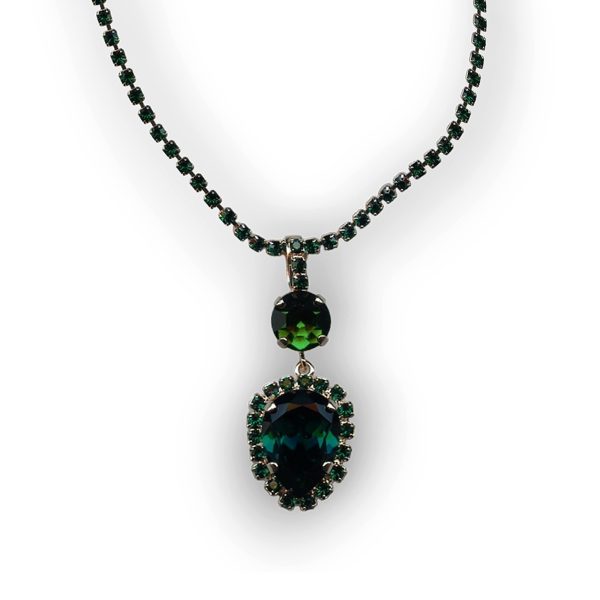 Mariana Necklace Pendant Luxurious Emerald Austrian Crystals My Treasures Coll.