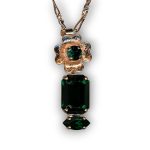 Mariana Necklace Pendant Floral Emerald Austrian Crystals My Treasures Coll. - Image 2