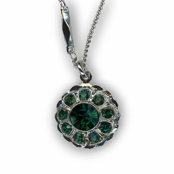 Mariana Necklace Pendant Fab Floral Emerald Austrian Crystals My Treasures Coll.