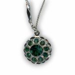 Mariana Necklace Pendant Fab Floral Emerald Austrian Crystals My Treasures Coll. - Image 2