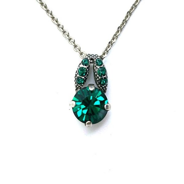 Mariana Necklace Pendant Gorgeous Emerald Austrian Crystals My Treasures Coll.