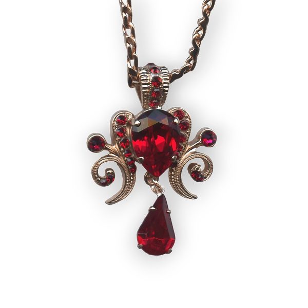 Mariana Necklace Pendant Glamorous Siam Austrian Crystals Primrose Cocktail Hour Coll.