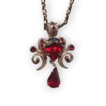 Mariana Necklace Pendant Glamorous Siam Austrian Crystals Primrose Cocktail Hour Coll. - Image 2