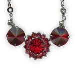 Necklace Pendant By Mariana Cocktail Hour Coll. Exquisite Trio Siam Swarovski Crystals - Image 2