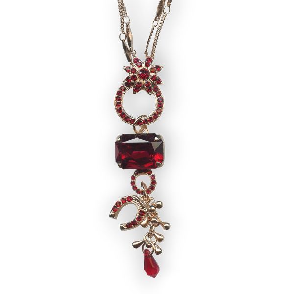 Mariana Necklace Pendant Finely Detailed Siam Austrian Crystals Primrose Cocktail Hour Coll.