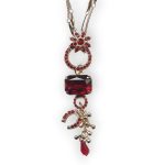 Mariana Necklace Pendant Finely Detailed Siam Austrian Crystals Primrose Cocktail Hour Coll. - Image 2