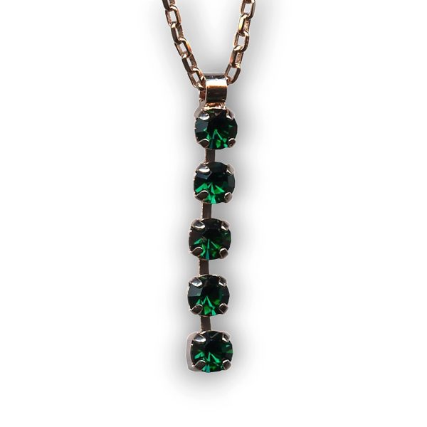 Mariana Necklace Pendant Multi Tier Emerald Austrian Crystals My Treasures Coll.