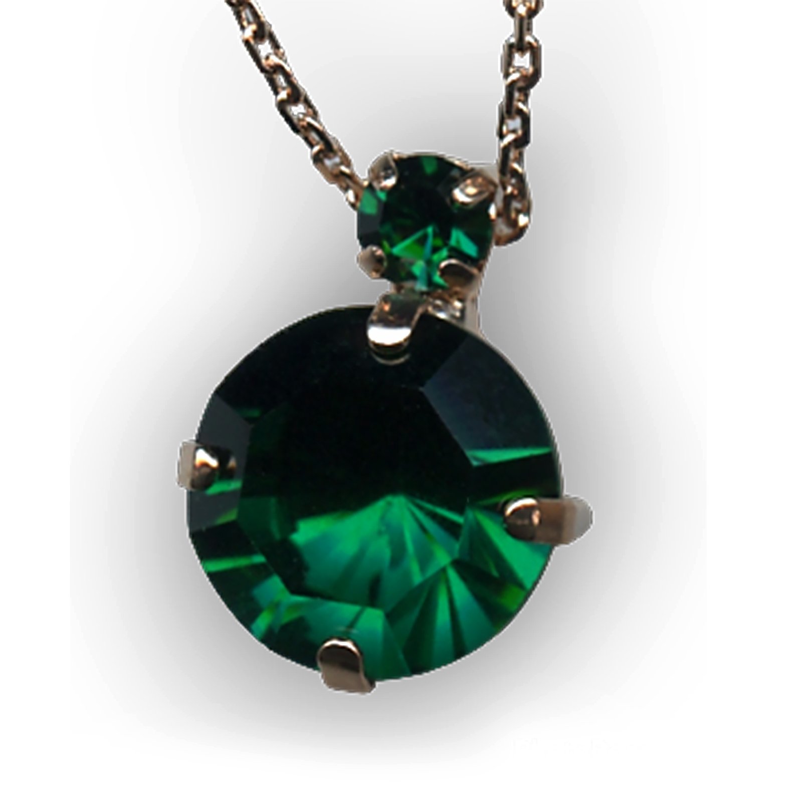 N-5506-2-205205-RG (1) Necklace Pendant By Mariana Woman Exquisite Emerald Swarovski Crystals - Image 1