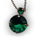 Necklace Pendant By Mariana Woman Exquisite Emerald Swarovski Crystals - Image 2