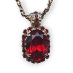 Mariana Necklace Pendant Stunning Siam Austrian Crystals Primrose Cocktail Hour Coll. - Image 3