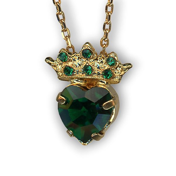 Mariana Necklace Pendant Heart Tiara Emerald Austrian Crystals My Treasures Coll.