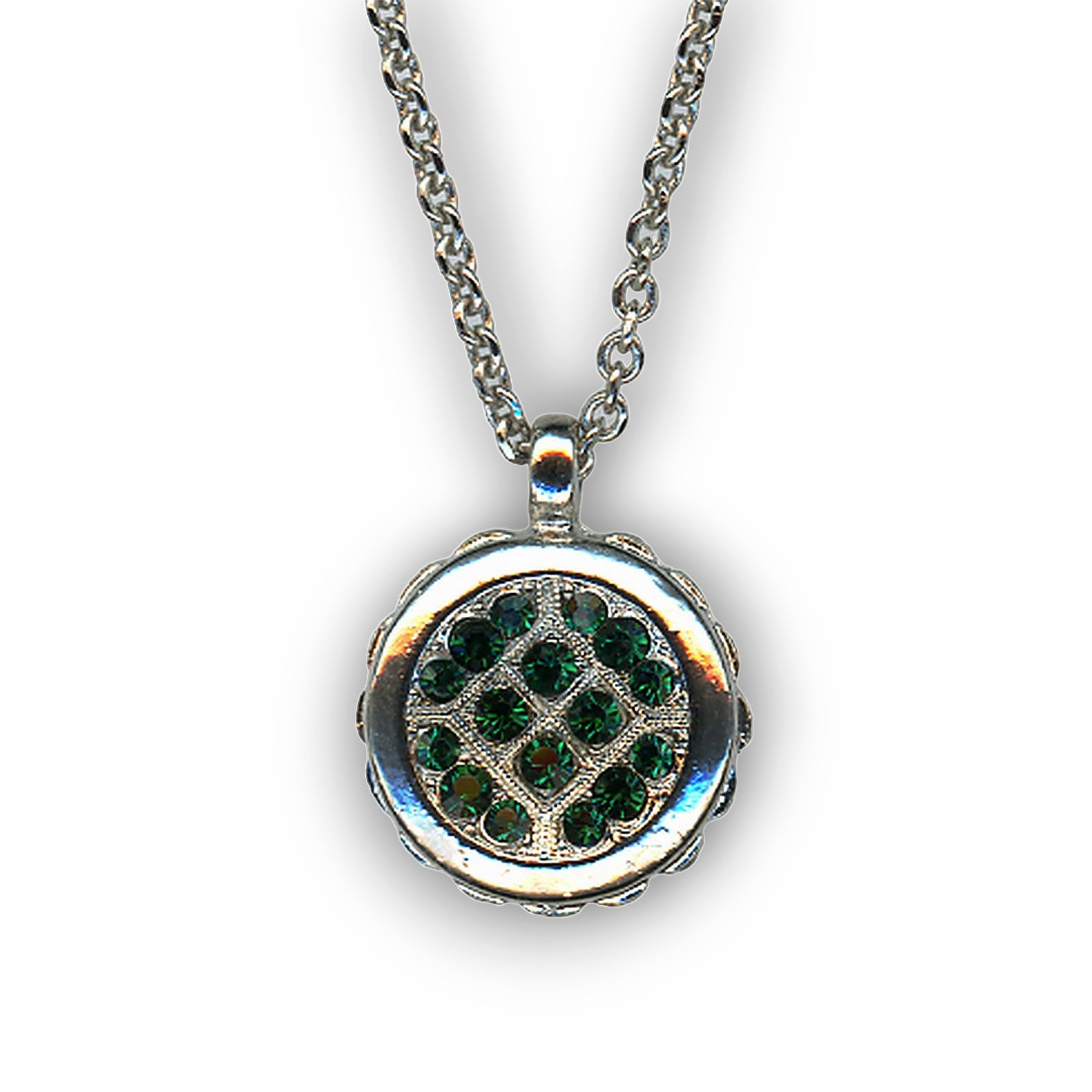 N-5627-205205-SP (1) Mariana Necklace Pendant Finely Detailed Emerald Austrian Crystals My Treasures Coll. - Image 1