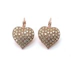 Earrings By Mariana My Treasures Coll. Heart Shaped Golden Shadow Swarovski Crystals - Image 3