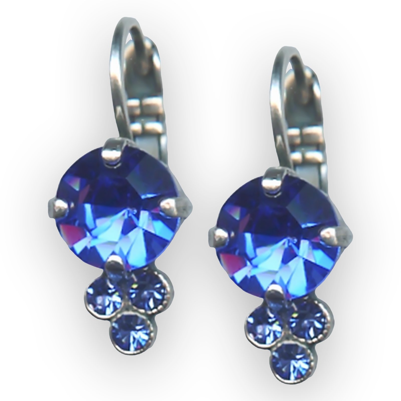E-1010-206206-SP6 (1) Mariana Earrings Adorable Sapphire Austrian Crystals My Treasures Coll. - Image 1