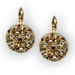 Mariana Earrings Floral Golden Shadow Austrian Crystals My Treasures Coll. - Image 2