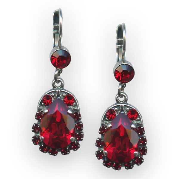 Mariana Earrings Stunning Siam Austrian Crystals Primrose Cocktail Hour Coll.