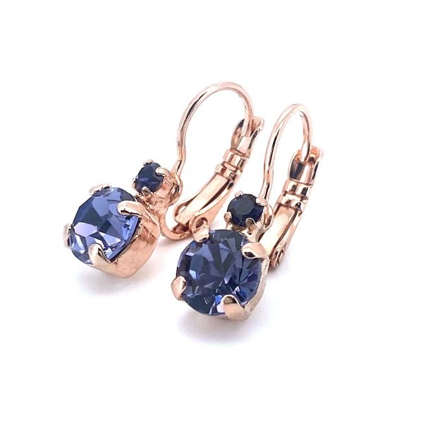 Earrings By Mariana Woman Adorable Tanzanite and Velvet Swarovski Crystals
