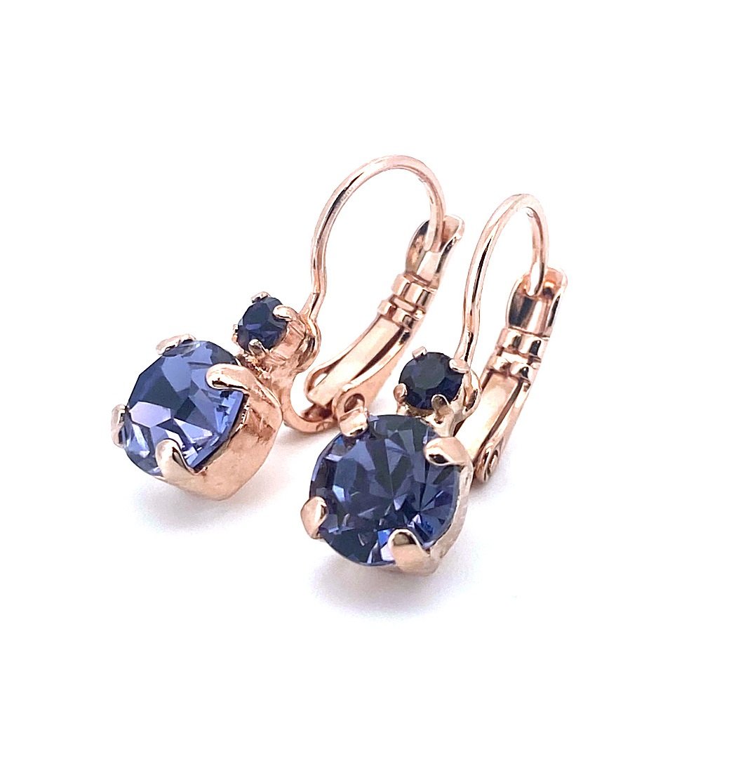 E-1035-1-1134-RG6 (1) Earrings By Mariana Woman Adorable Tanzanite and Velvet Swarovski Crystals - Image 1