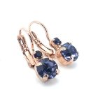 Earrings By Mariana Woman Adorable Tanzanite and Velvet Swarovski Crystals - Image 3