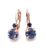 Earrings By Mariana Woman Adorable Tanzanite and Velvet Swarovski Crystals - Image 2